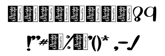Florida Orange - Personal Use Font OTHER CHARS