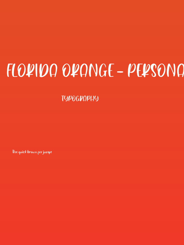 Florida Orange - Personal Use Poster