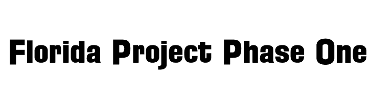 Florida Project Phase One Font