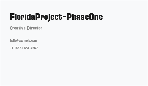 FloridaProject-PhaseOne Business Card