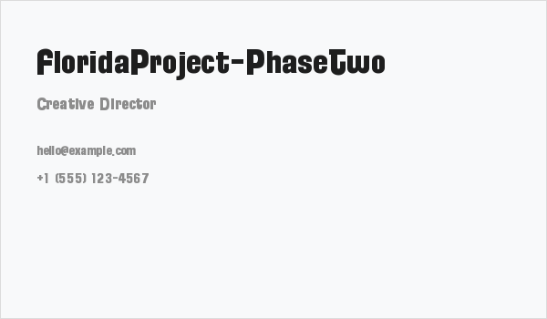 FloridaProject-PhaseTwo Business Card