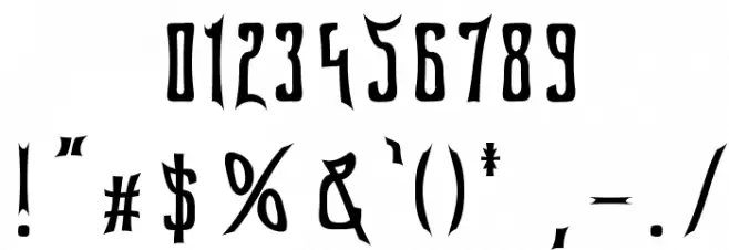 Floridashark Font OTHER CHARS