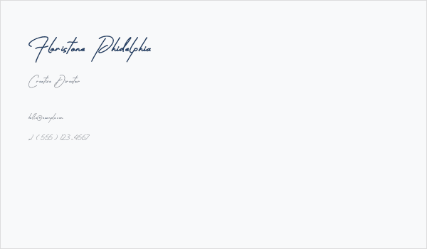 Floristone Phidelphia Business Card