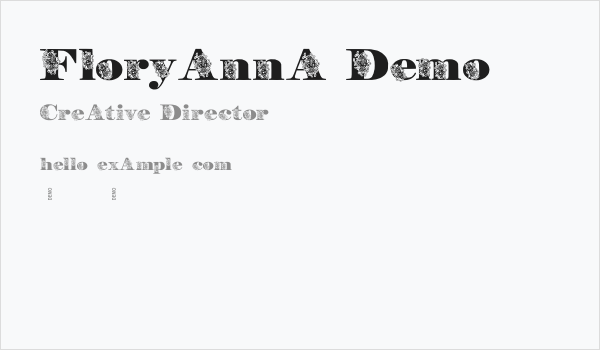 FloryAnna Demo Business Card