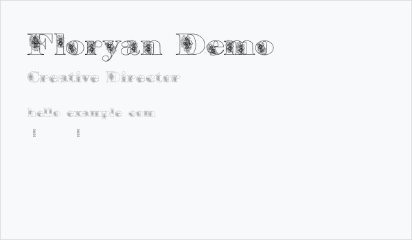 Floryan Demo Business Card
