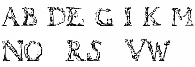 Flotner Schriftart Groß