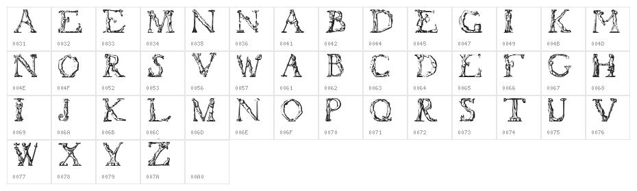 Flotner Character Map