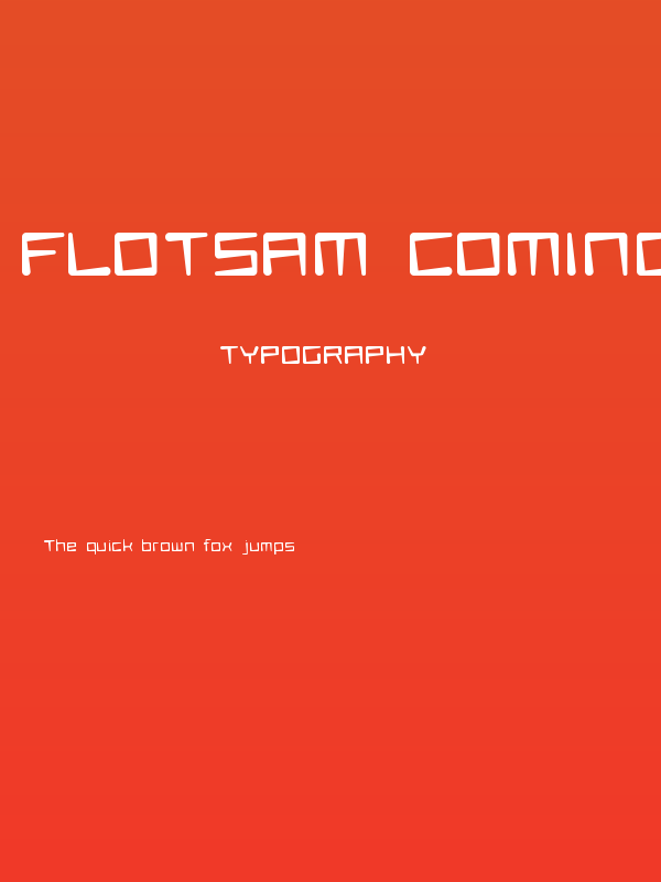 Flotsam Coming Up Poster