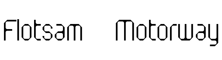 Flotsam Motorway Font