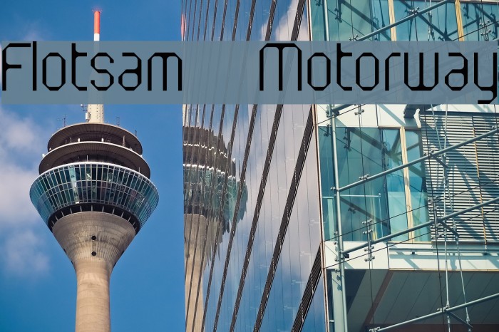 Flotsam Motorway Font examples