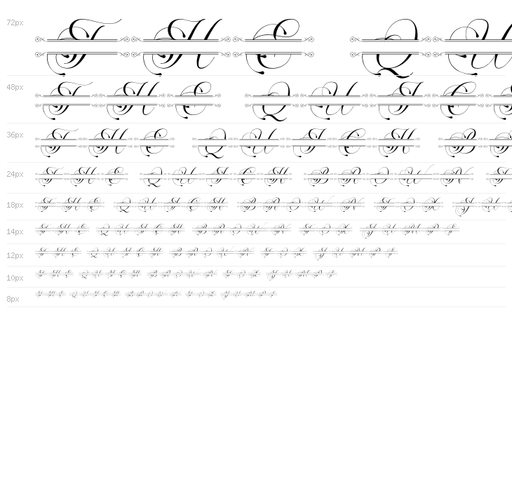 Flourish Monogram Waterfall