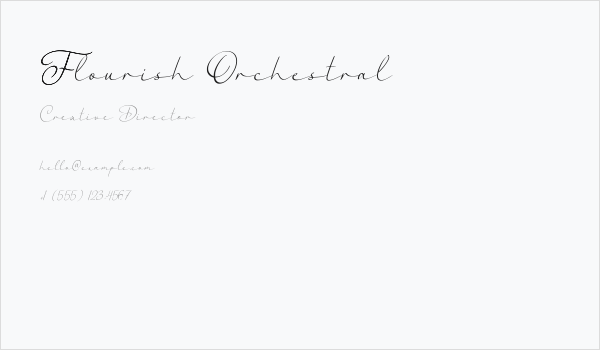 Flourish Orchestral Business Card