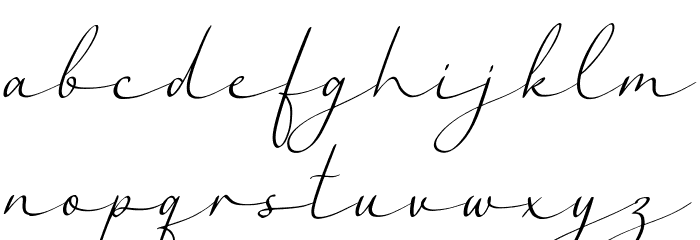 Flourish Orchestral Font LOWERCASE