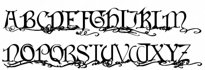 Flourishes and Fancies Шрифта ВЕРХНИЙ