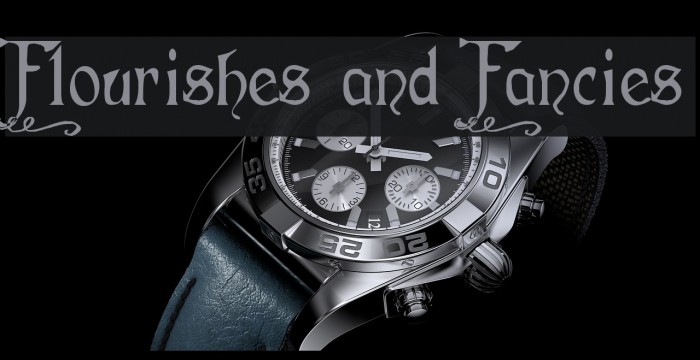 Flourishes and Fancies Font examples