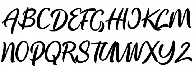 Flourissha Italic फ़ॉन्ट अपरकेस