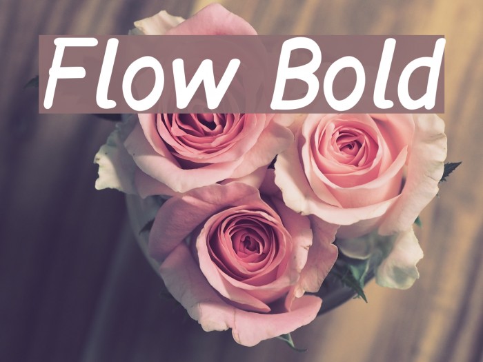 Flow Bold Fonte examples