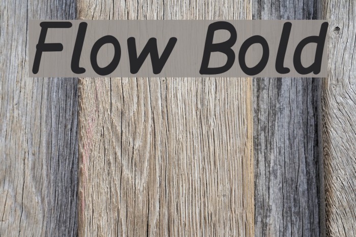 Flow Bold Fonte examples