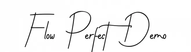 Flow Perfect Demo  Frei Schriftart Herunterladen