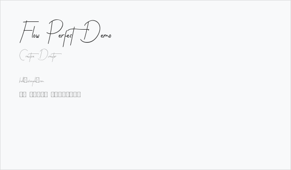 Flow Perfect Demo Business Card