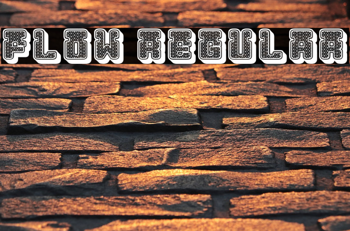 Flow Regular Font examples