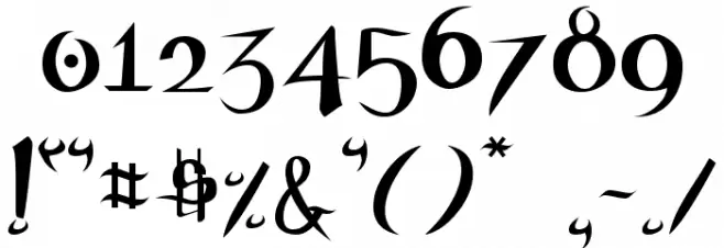 Flow Font OTHER CHARS