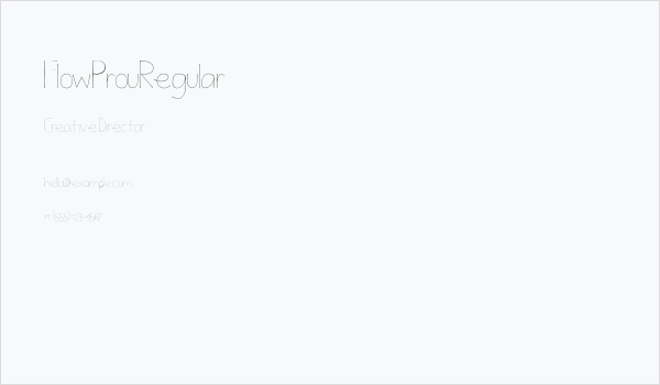FlowProuRegular Business Card