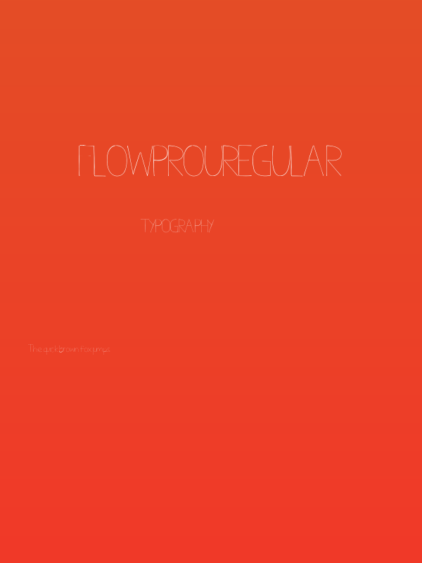 FlowProuRegular Poster