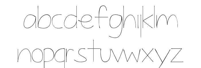 FlowProuRegular Font LOWERCASE