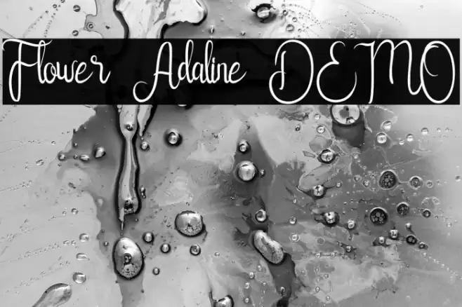Flower Adaline DEMO Font examples