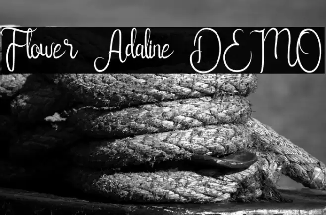 Flower Adaline DEMO Font examples