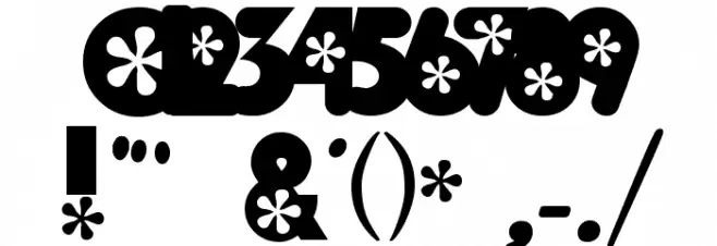 Flower  Bold Font OTHER CHARS