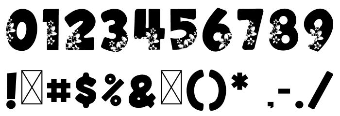 Flower Brownies Font OTHER CHARS