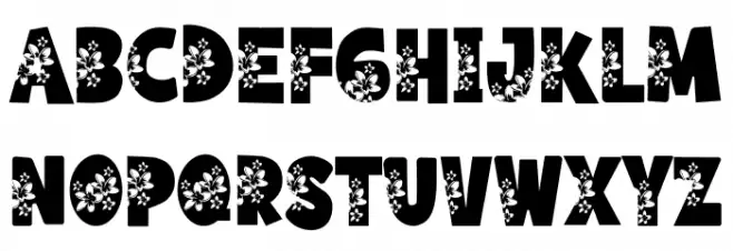 Flower Brownies خط أحرف صغيرة