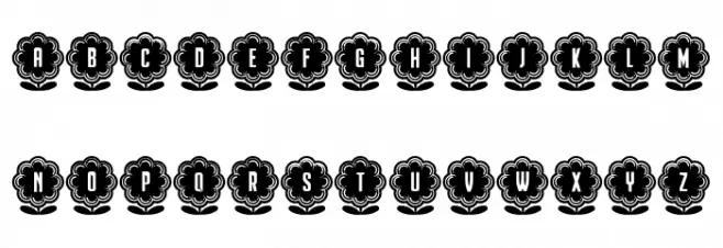 Flower Capitals 1 Regular フォント 大文字
