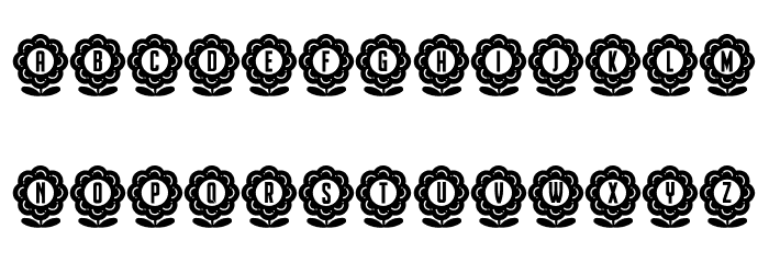 Flower Capitals 2 Regular Font LOWERCASE