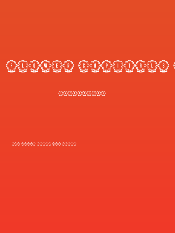 Flower Capitals 3 Regular Poster