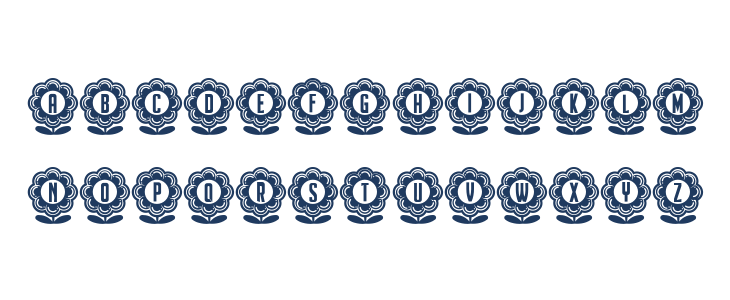 Flower Capitals 4 Regular Lowercase