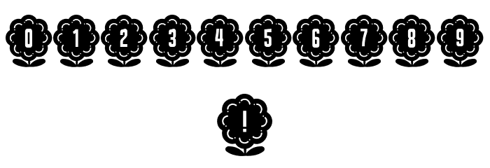 Flower Capitals Regular Font OTHER CHARS
