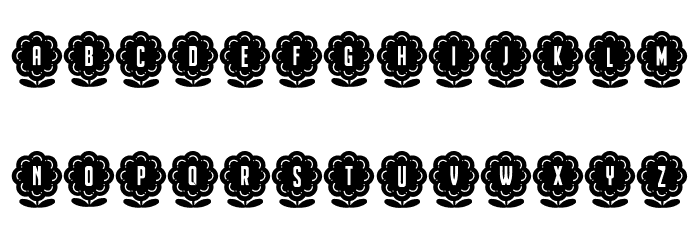 Flower Capitals Regular Font LOWERCASE