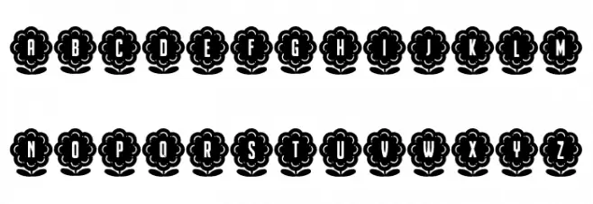 Flower Capitals Regular Font LOWERCASE