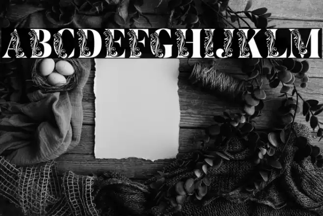 Flower Display Demo Regular Font examples