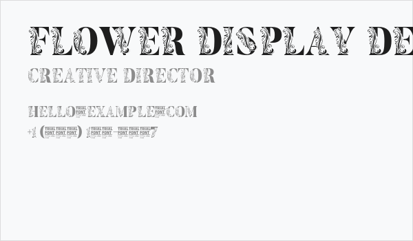 Flower Display Demo Regular Business Card