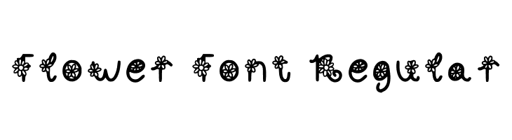Flower Font Regular  les polices de caractères gratuit tlcharger