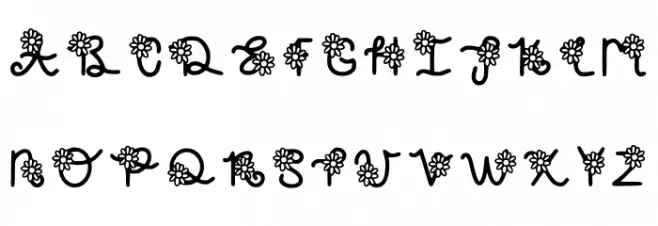 Flower Font Regular Polices MAJUSCULES