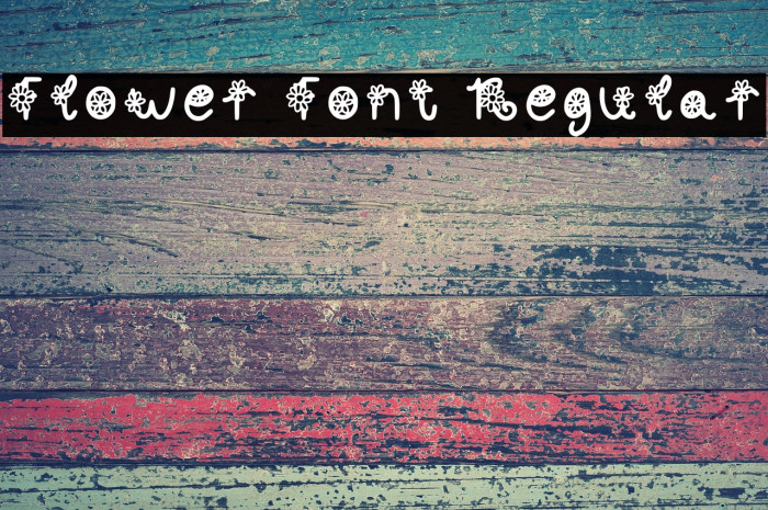 Flower Font Regular Example 2