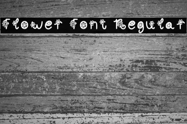 Flower Font Regular Font examples