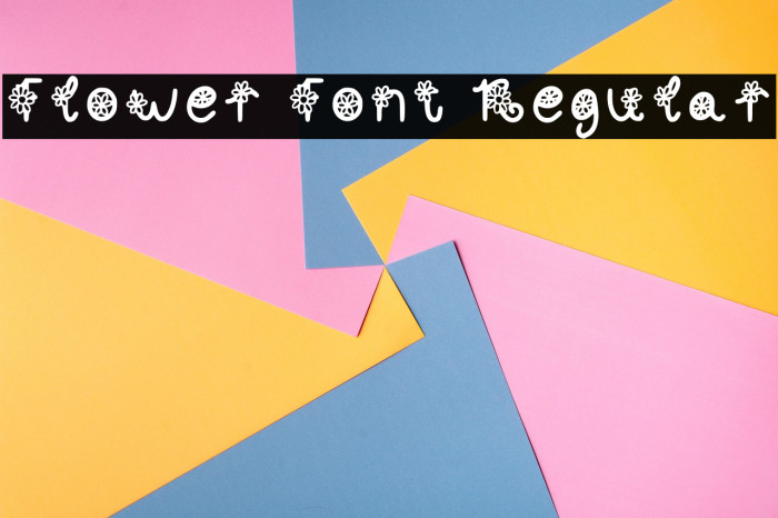 Flower Font Regular Example 3