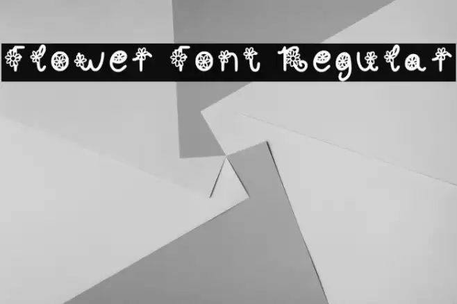 Flower Font Regular Font examples