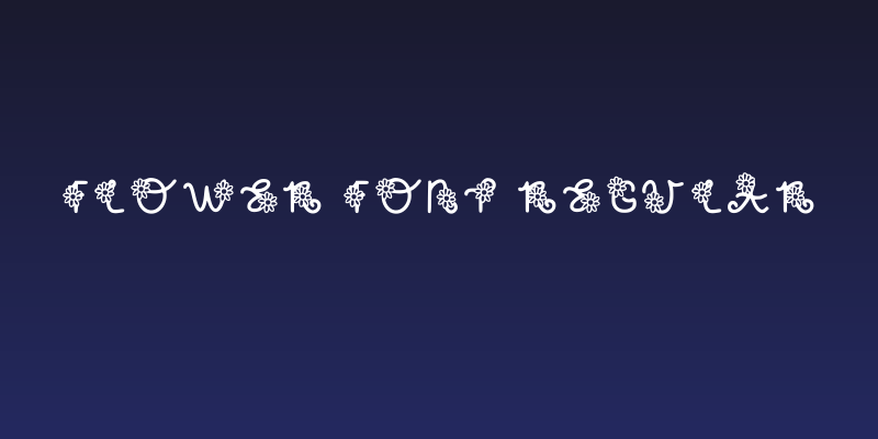 Flower Font Regular Social Header